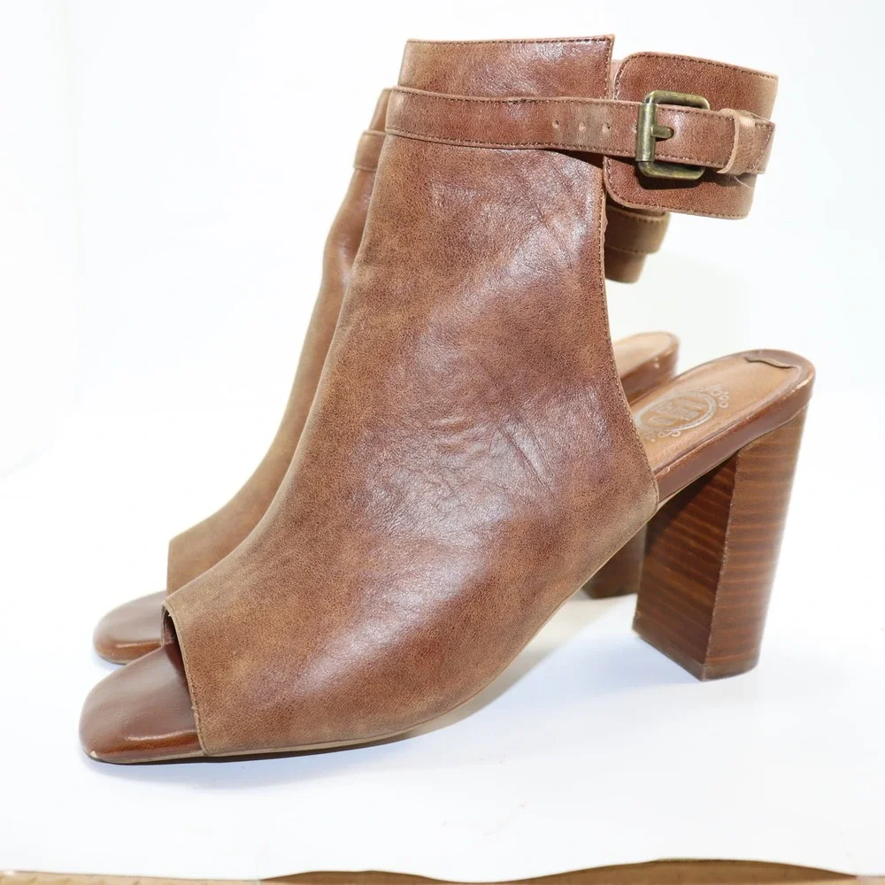 Jeffrey Campbell Ibiza Last Heels 8.5 Brown Womens Boho Sandal